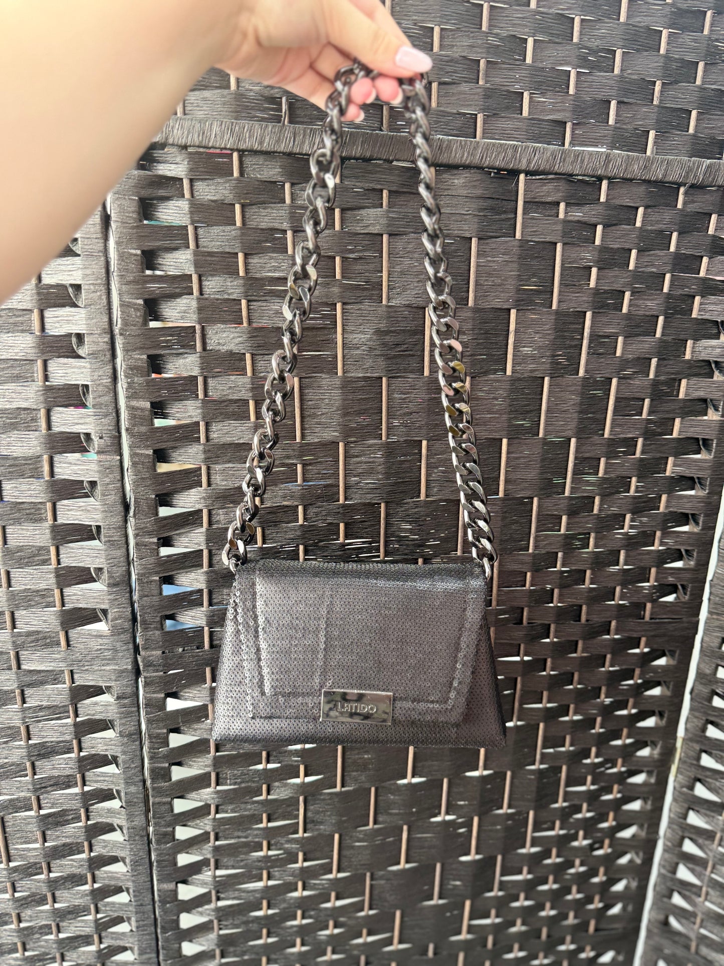 BOLSO LENTEJUELAS NEGRO