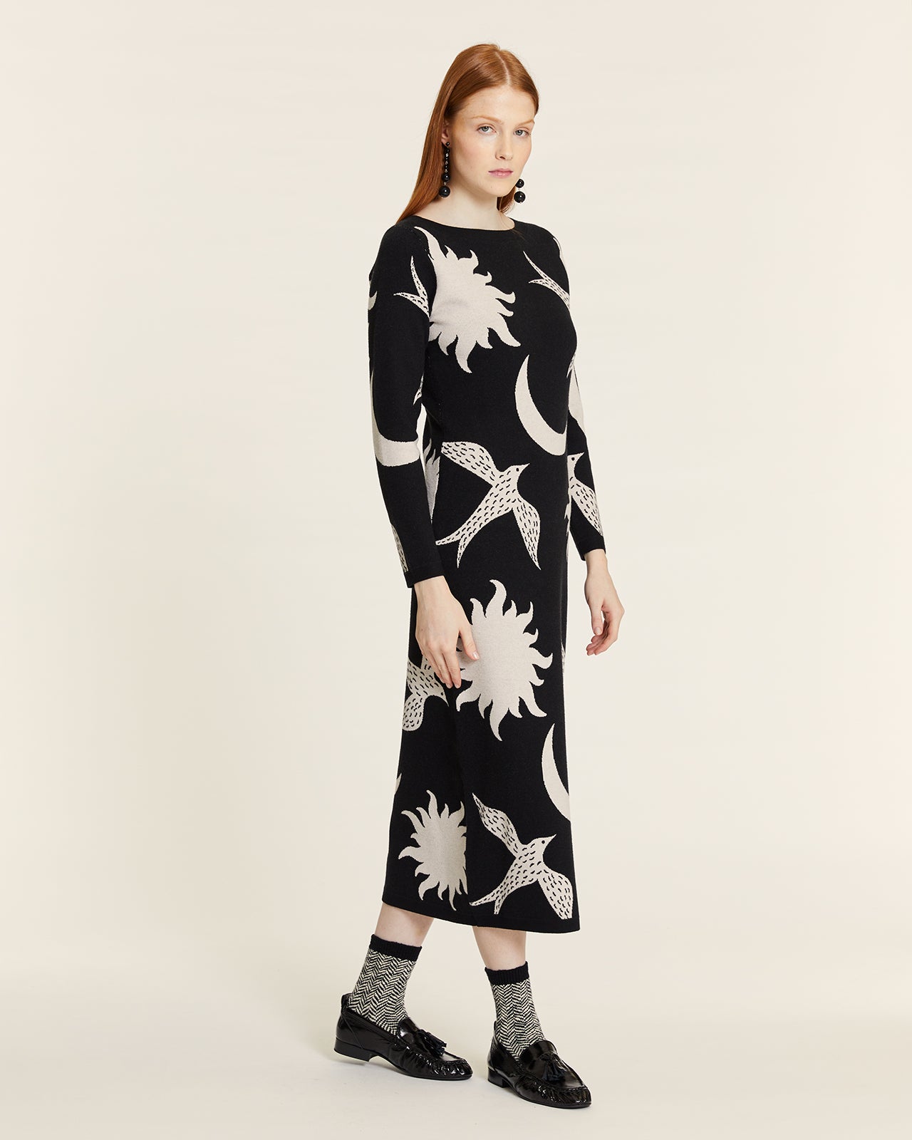 MAXIVESTIDO BORDADO CISNES