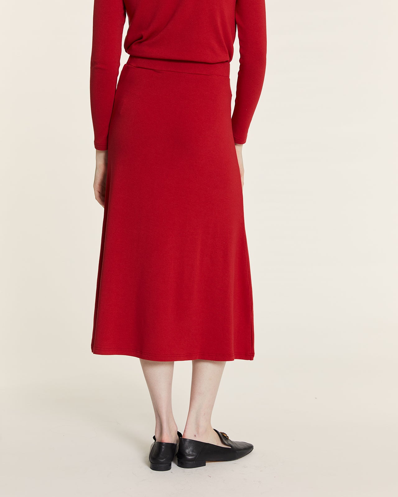 FALDA MIDI EVASÉ ROJO