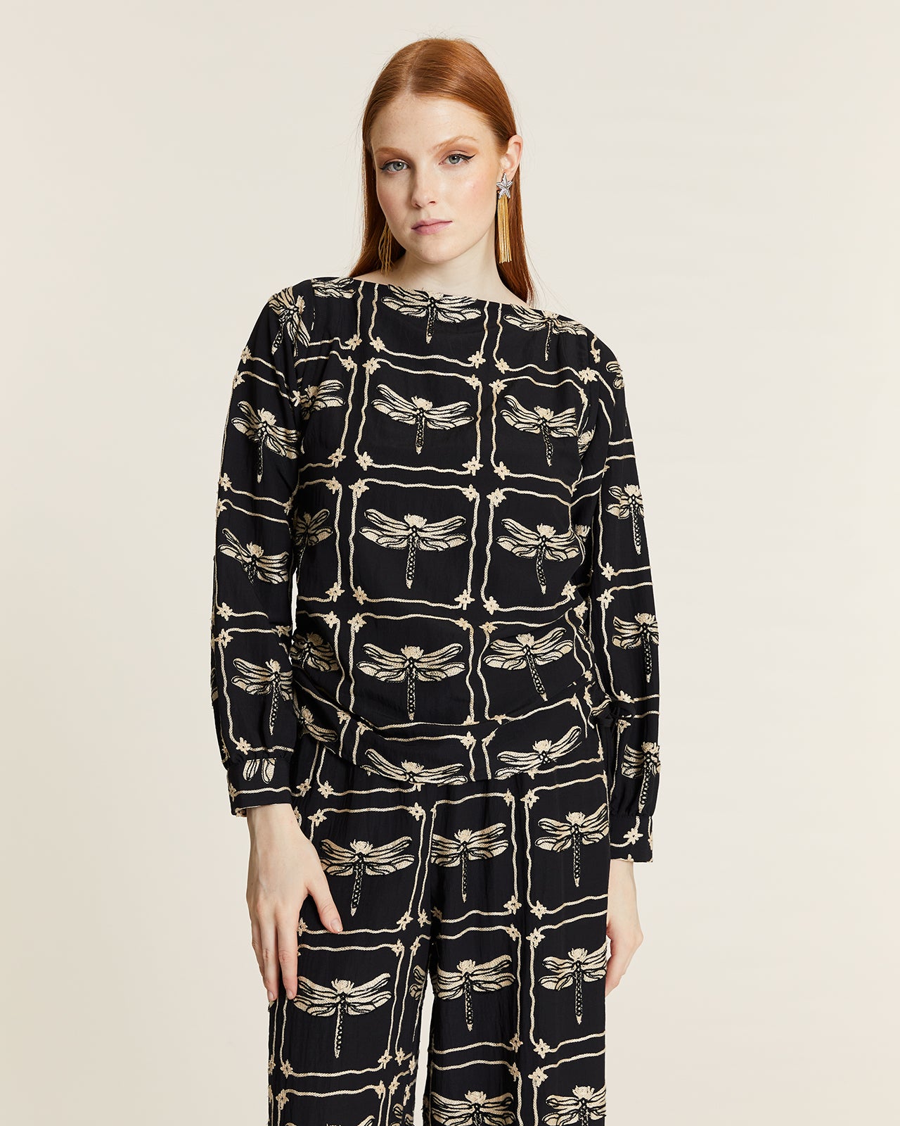 BLUSA BORDADO LIBELULAS