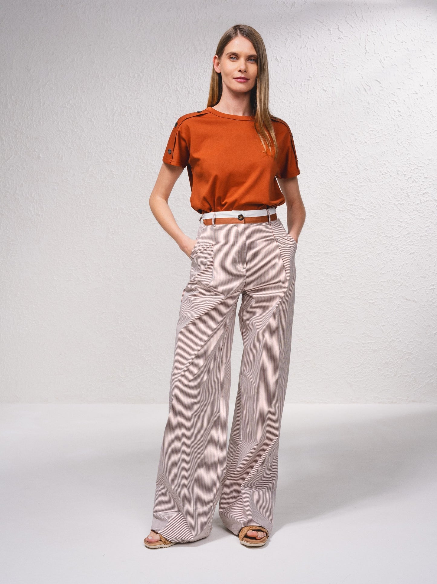 PANTALÓN RAYAS MARRÓN