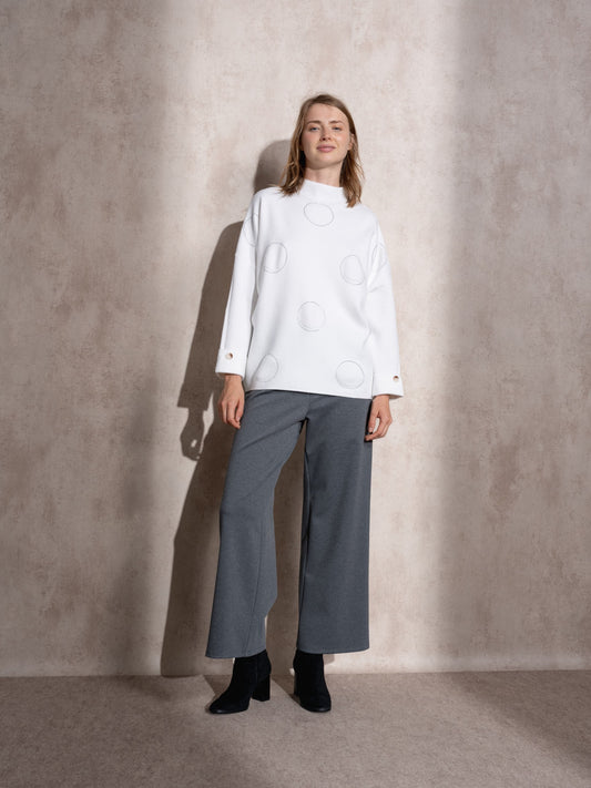 SUETER DE PUNTO CON BOTONES EN LOS PUÑOS