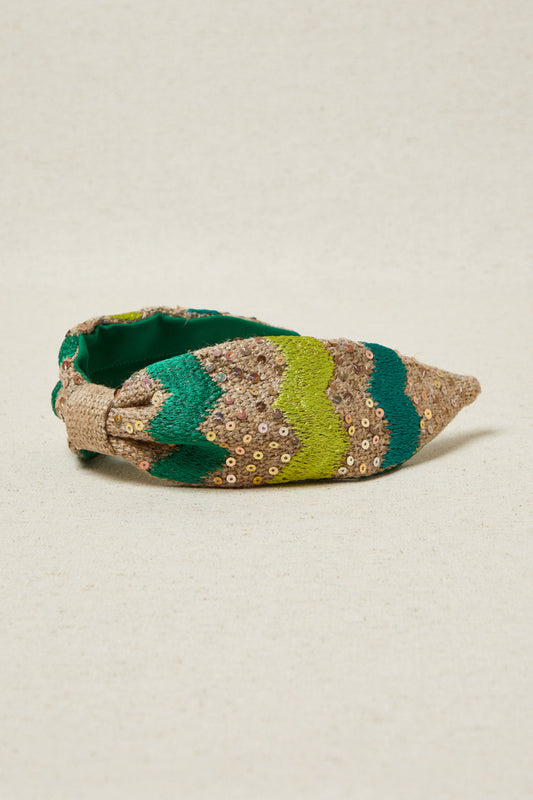 DIADEMA ZIGZAG VERDE
