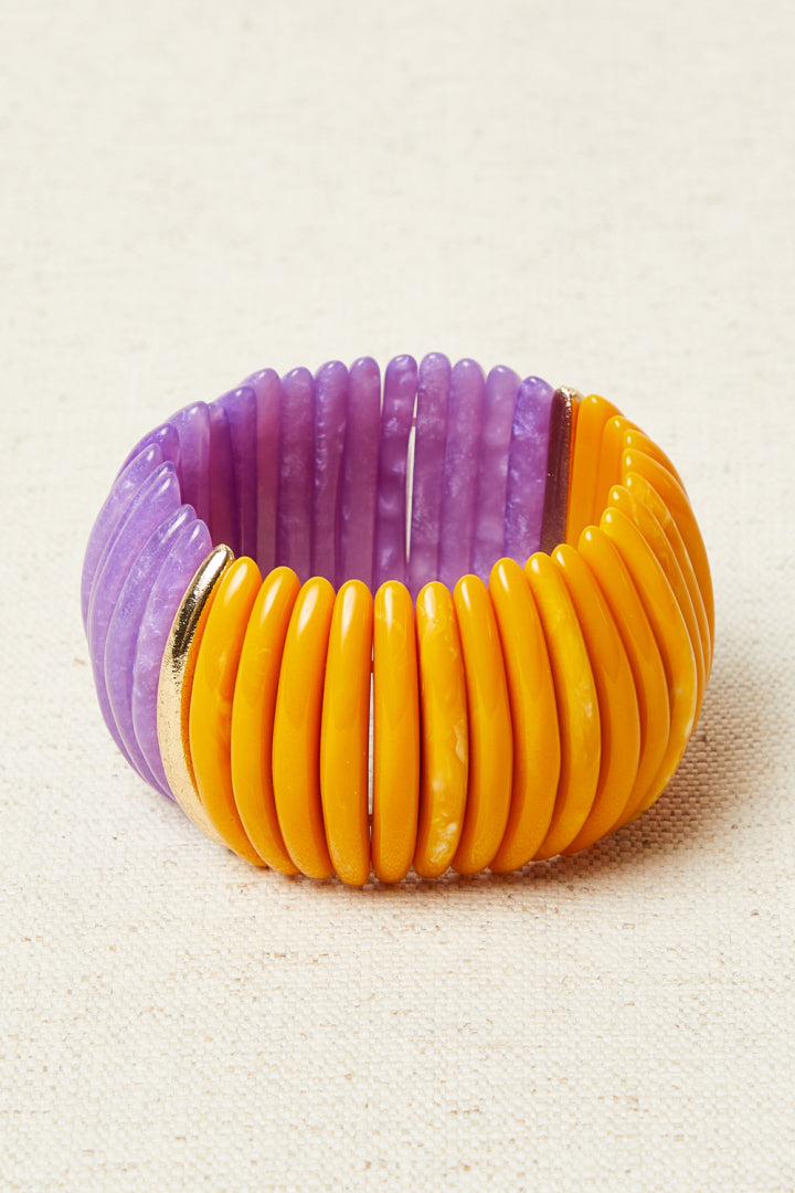 PULSERA BICOLOR AMARILLO VIOLETA