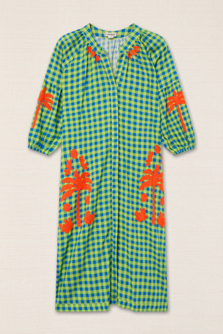 KURTA VICHY VERDE AZUL