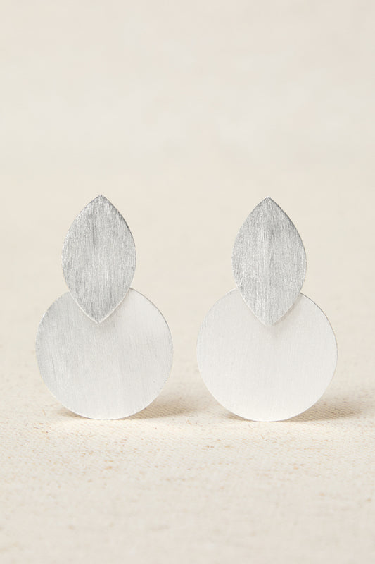 PENDIENTES CIRCULO DE BELEN CON BAÑO PLATA