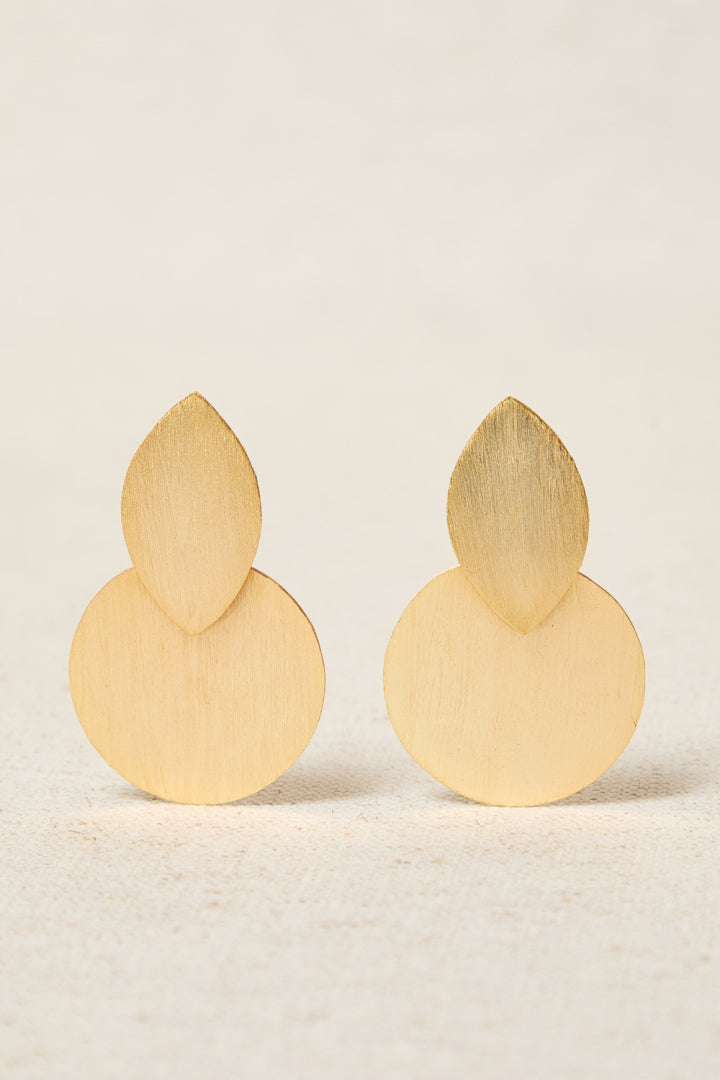 PENDIENTES CIRCULO DE BELEN CON BAÑO ORO