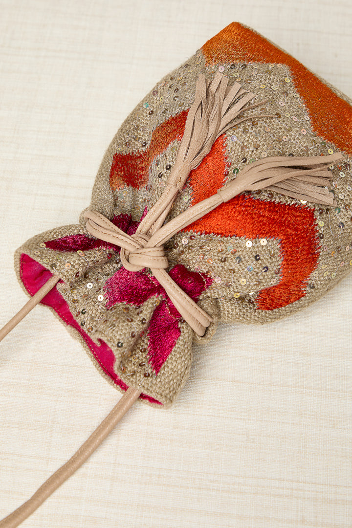 BOLSO MANO SACAS ZIGZAG NARANJA