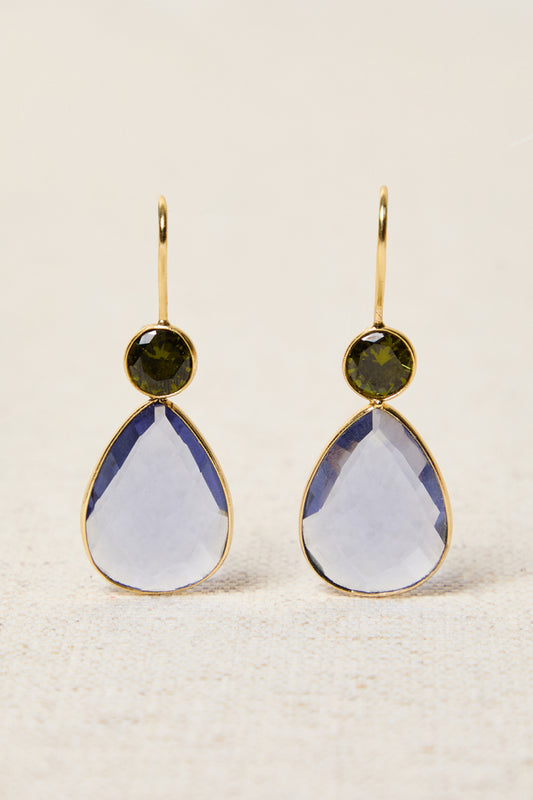 PENDIENTES GOTA AZUL