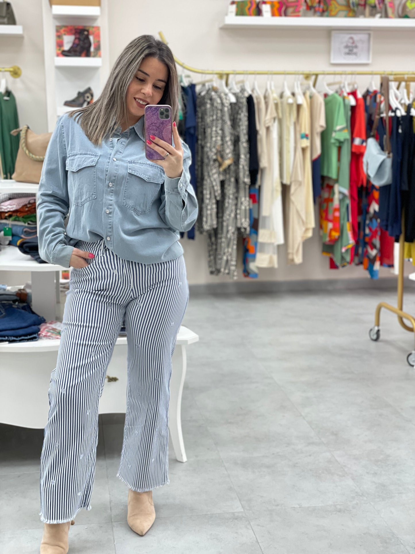 PANTALON VAQUERO RAYAS MARINERAS