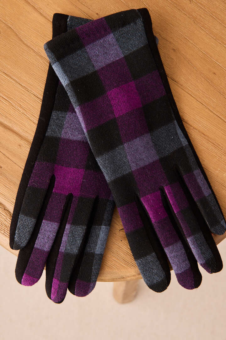 GUANTE CUADROS BICOLOR