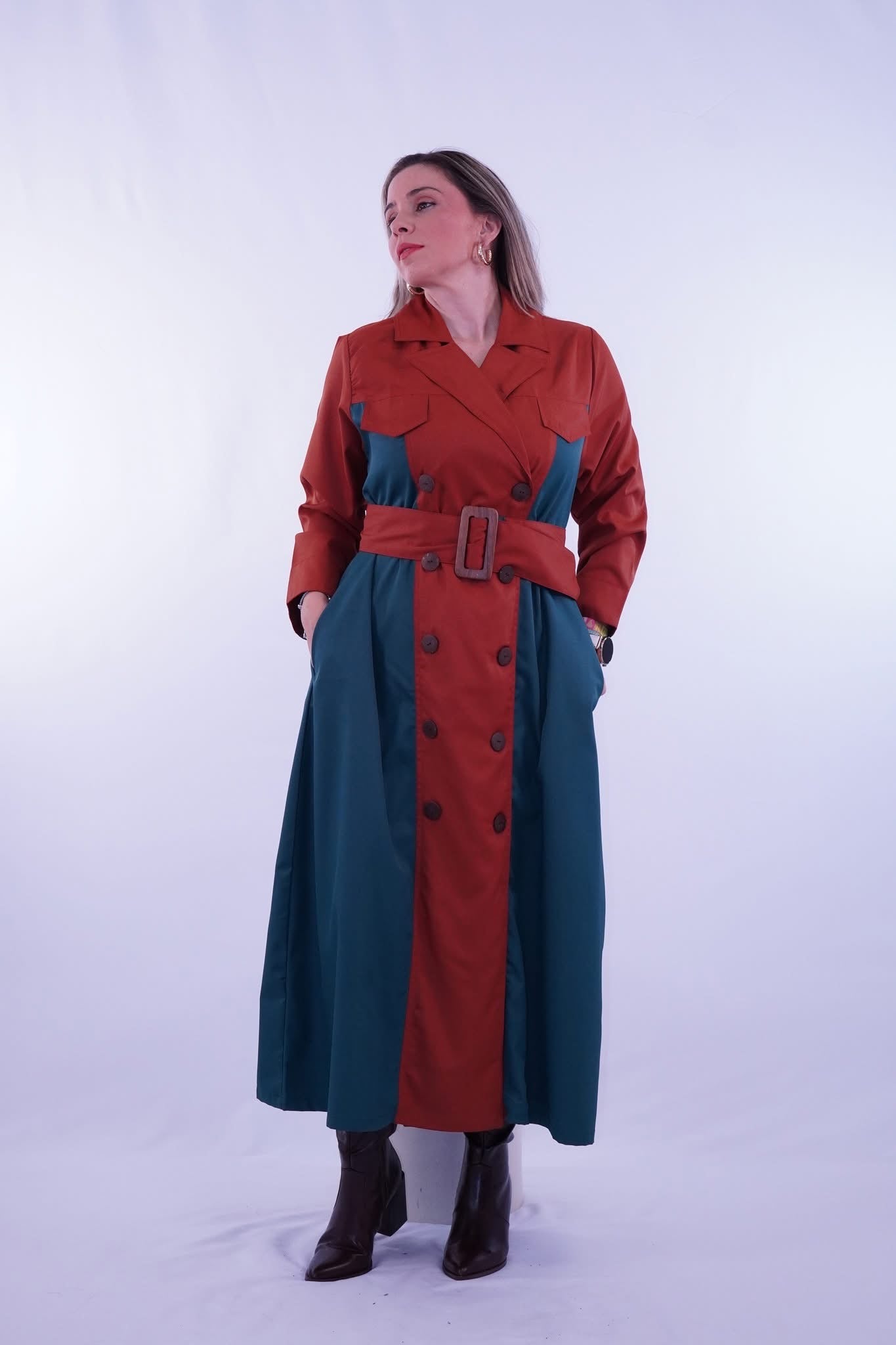 GABARDINA VESTIDO LAFORET VERDE