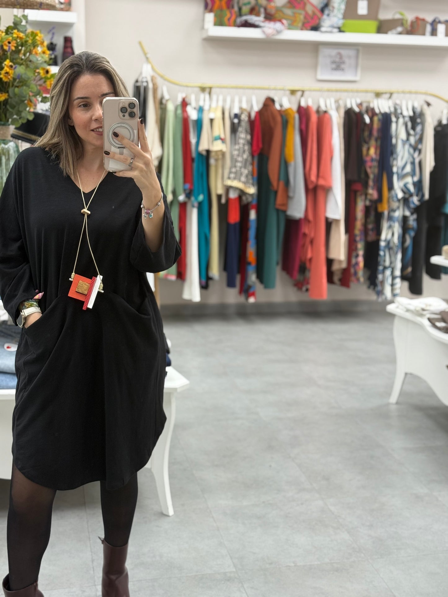 VESTIDO CORTO BLY NEGRO WRIITEN