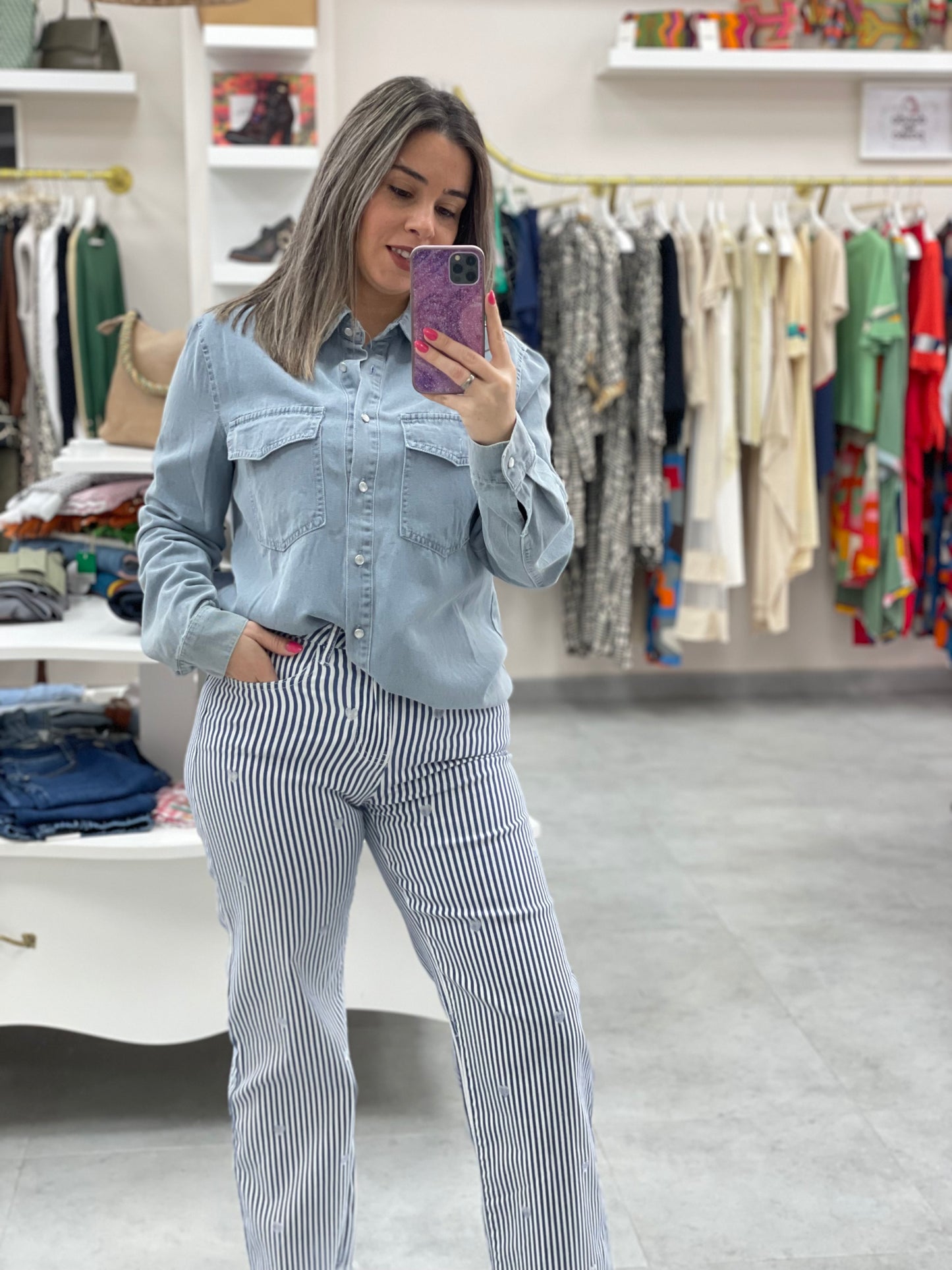 PANTALON VAQUERO RAYAS MARINERAS