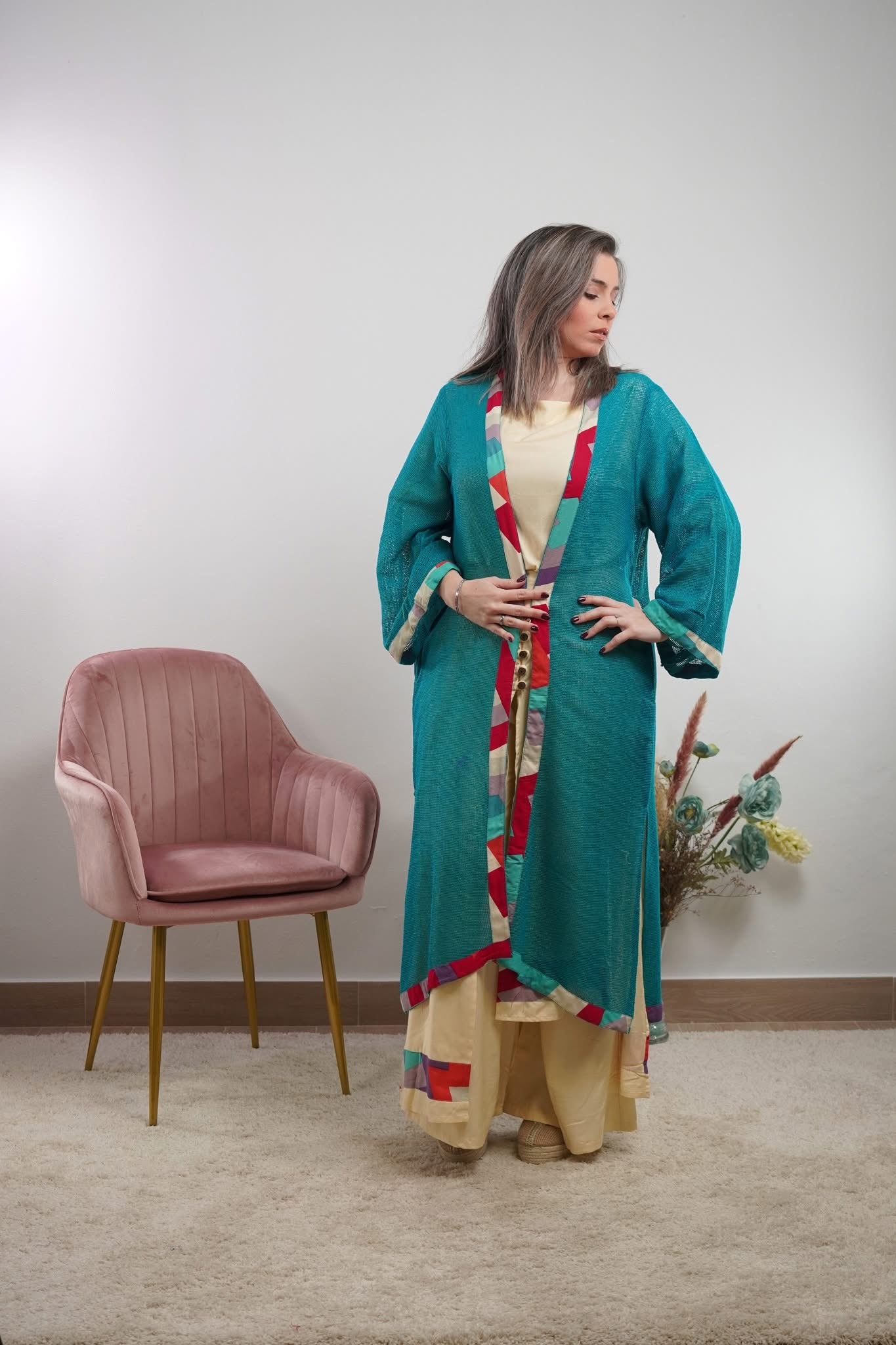 KIMONO YUTE TURQUESA TETRIX