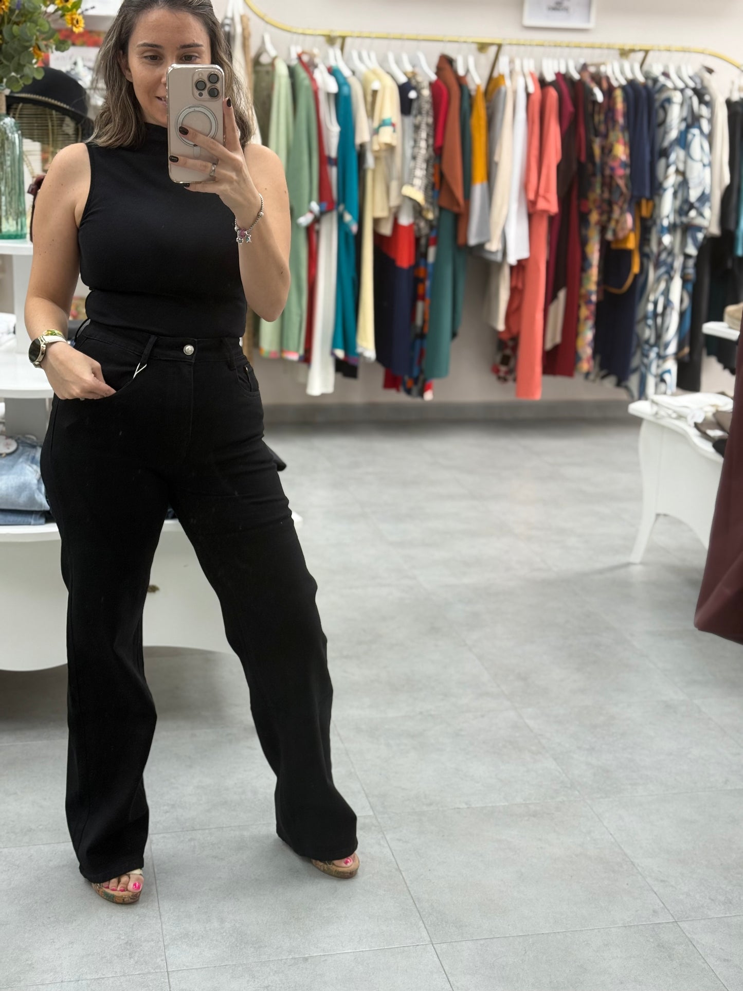 PANTALON VAQUERO NEGRO