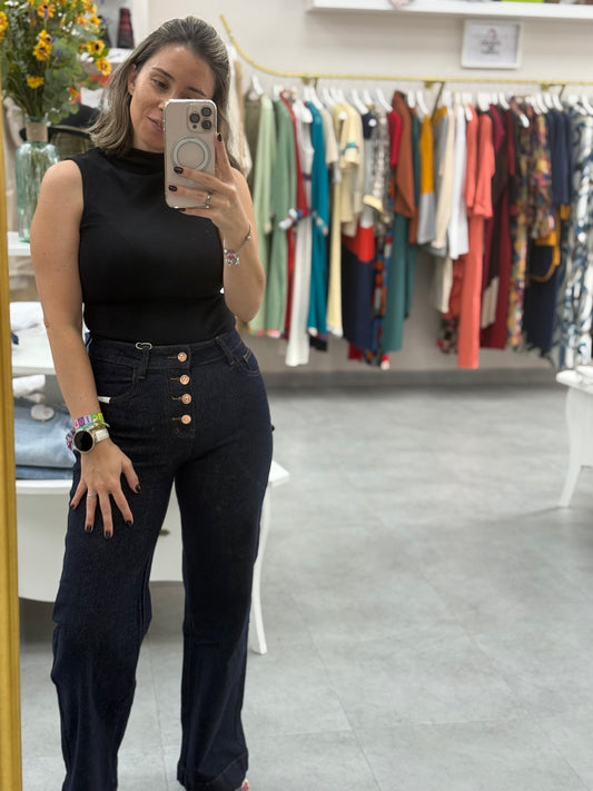 PANTALON VAQUERO OSCURO BOTONES