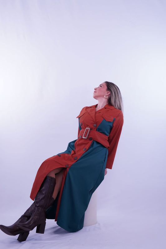GABARDINA VESTIDO LAFORET VERDE