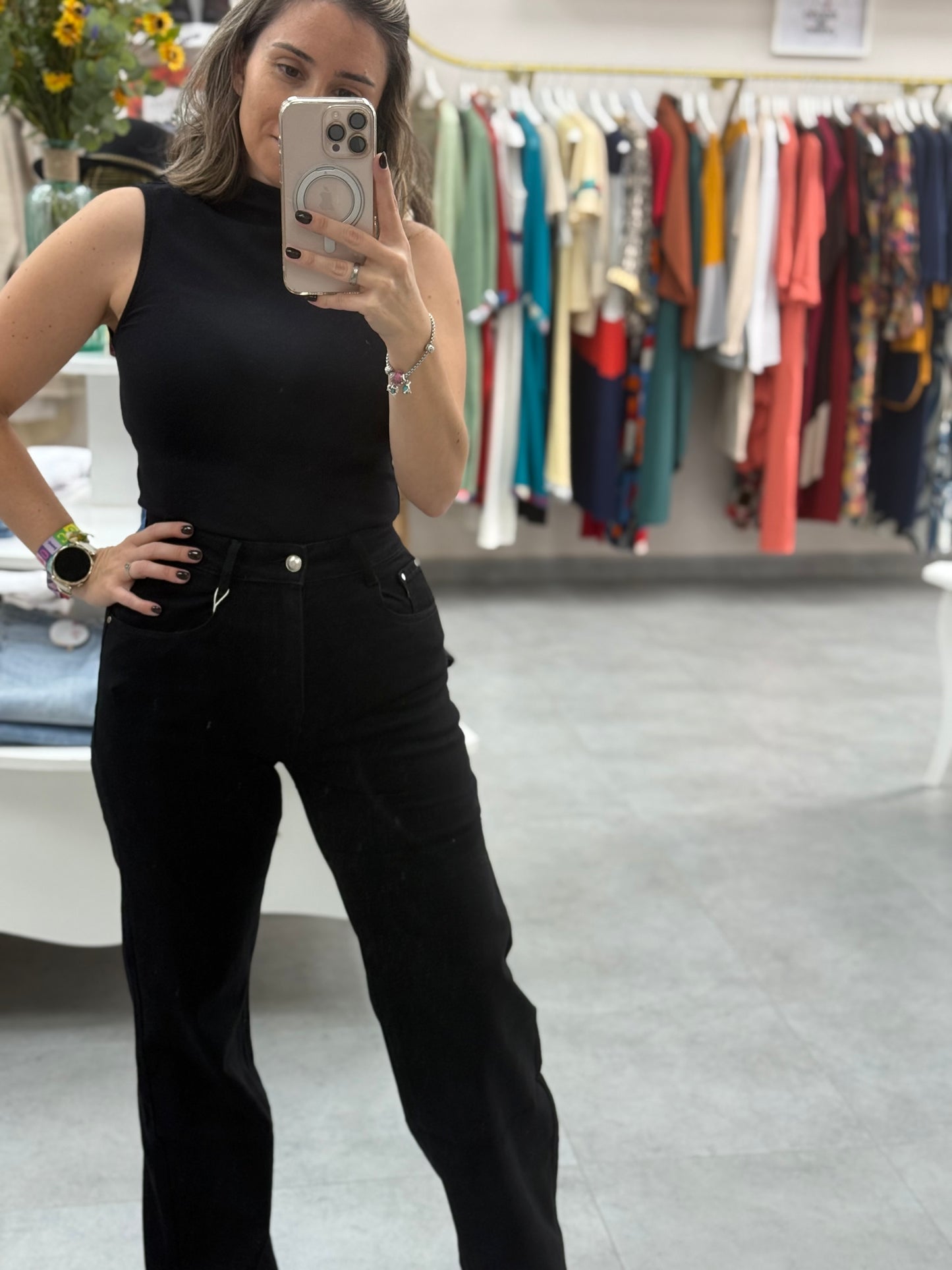 PANTALON VAQUERO NEGRO