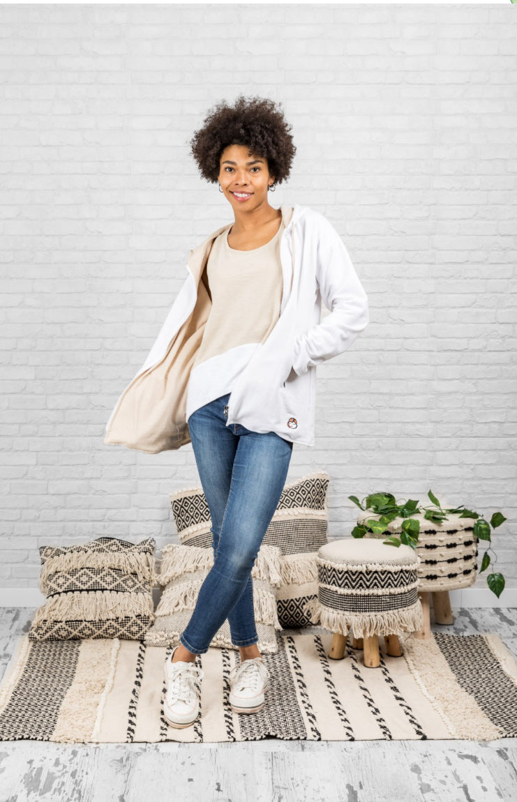 CHAQUETA REVERSIBLE MAR BLANCO ALMA