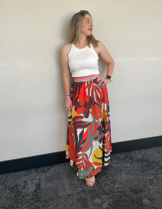 FALDA COLORES NARANJA VERDE AMARILLO