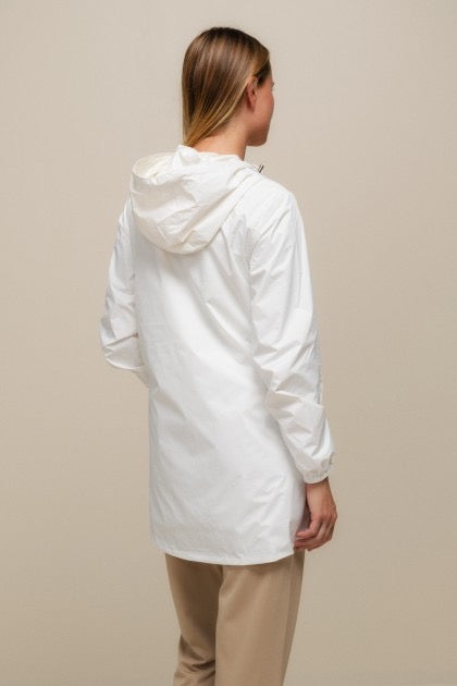 Parka impermeable reversible Blanca/ hielo