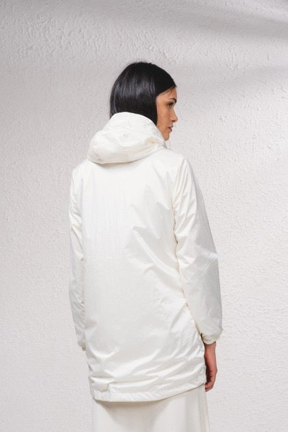 Parka impermeable reversible Blanca/ hielo