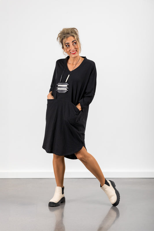 VESTIDO CORTO BLY NEGRO WRIITEN