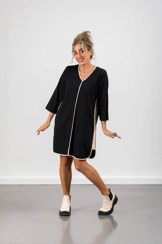 VESTIDO CORTO WELLS NEGRO WRIITEN