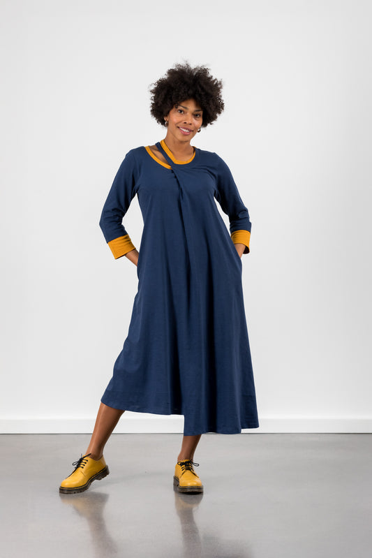 VESTIDO LARGO KATHERINE AZUL WRIITEN