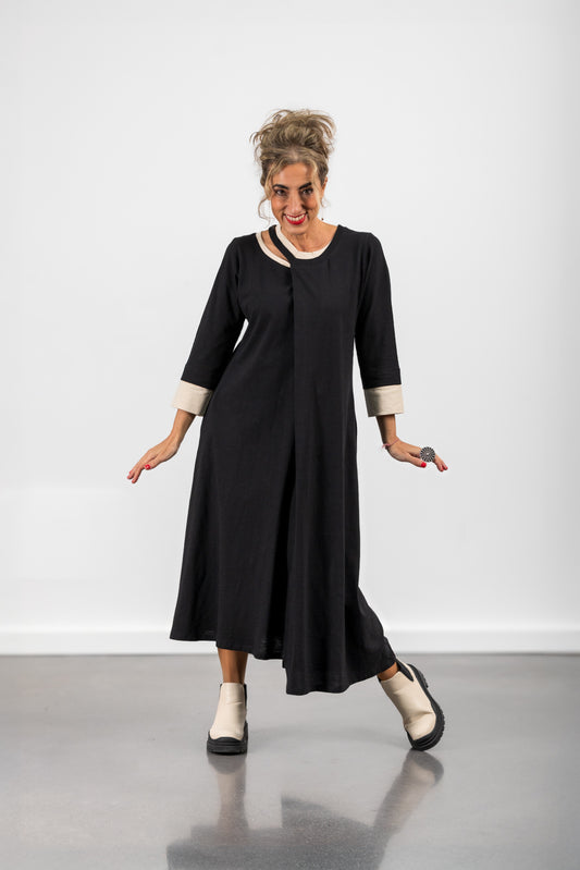 VESTIDO LARGO KATHERINE NEGRO WRIITEN