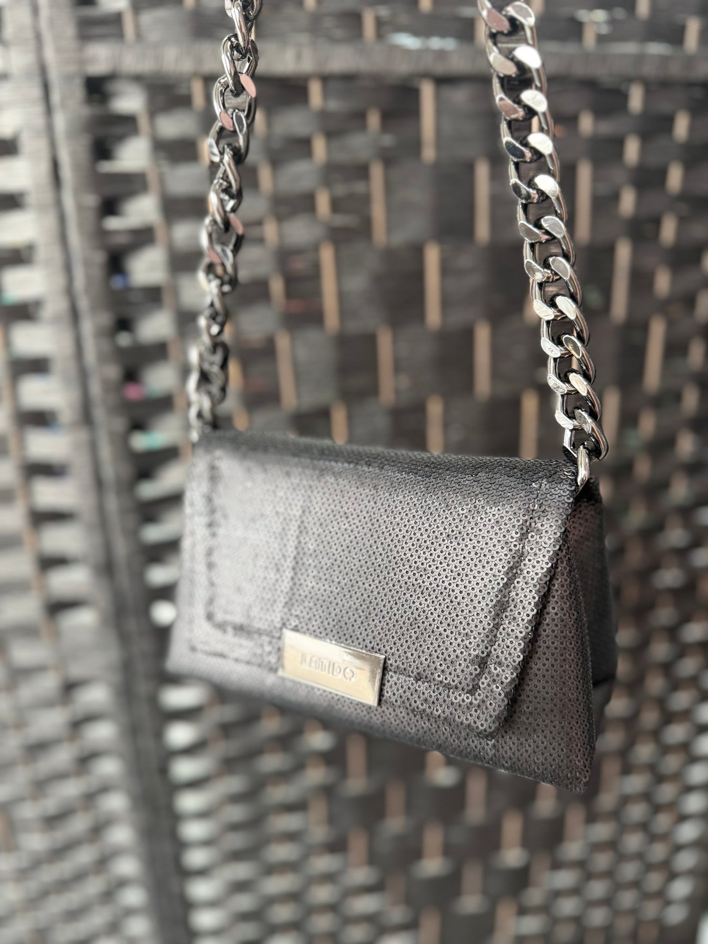 BOLSO LENTEJUELAS NEGRO