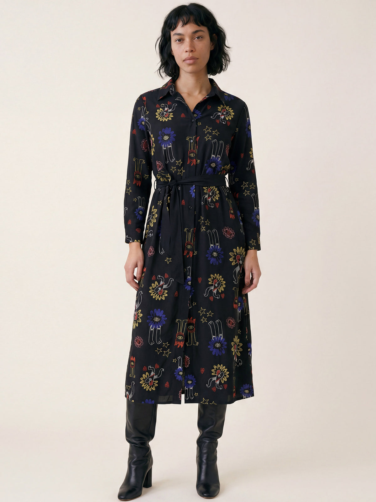 VESTIDO LARGO BORDADO LOVE