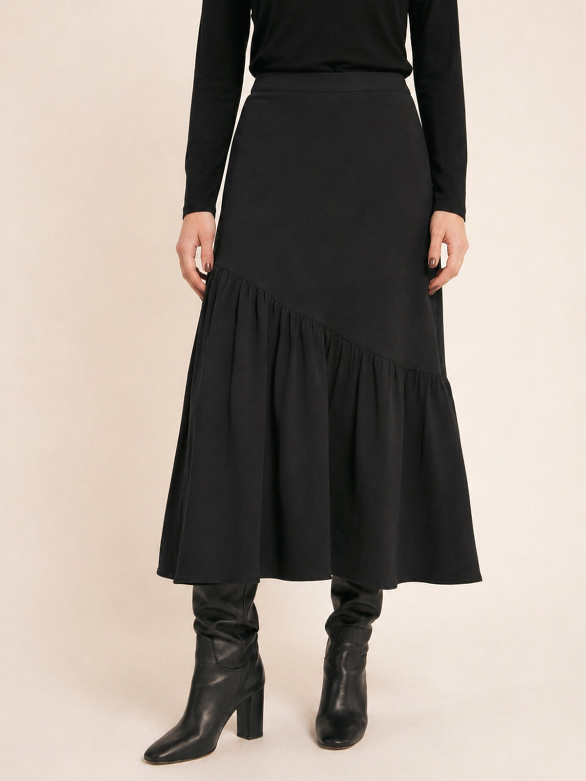 FALDA VOLANTE NEGRO