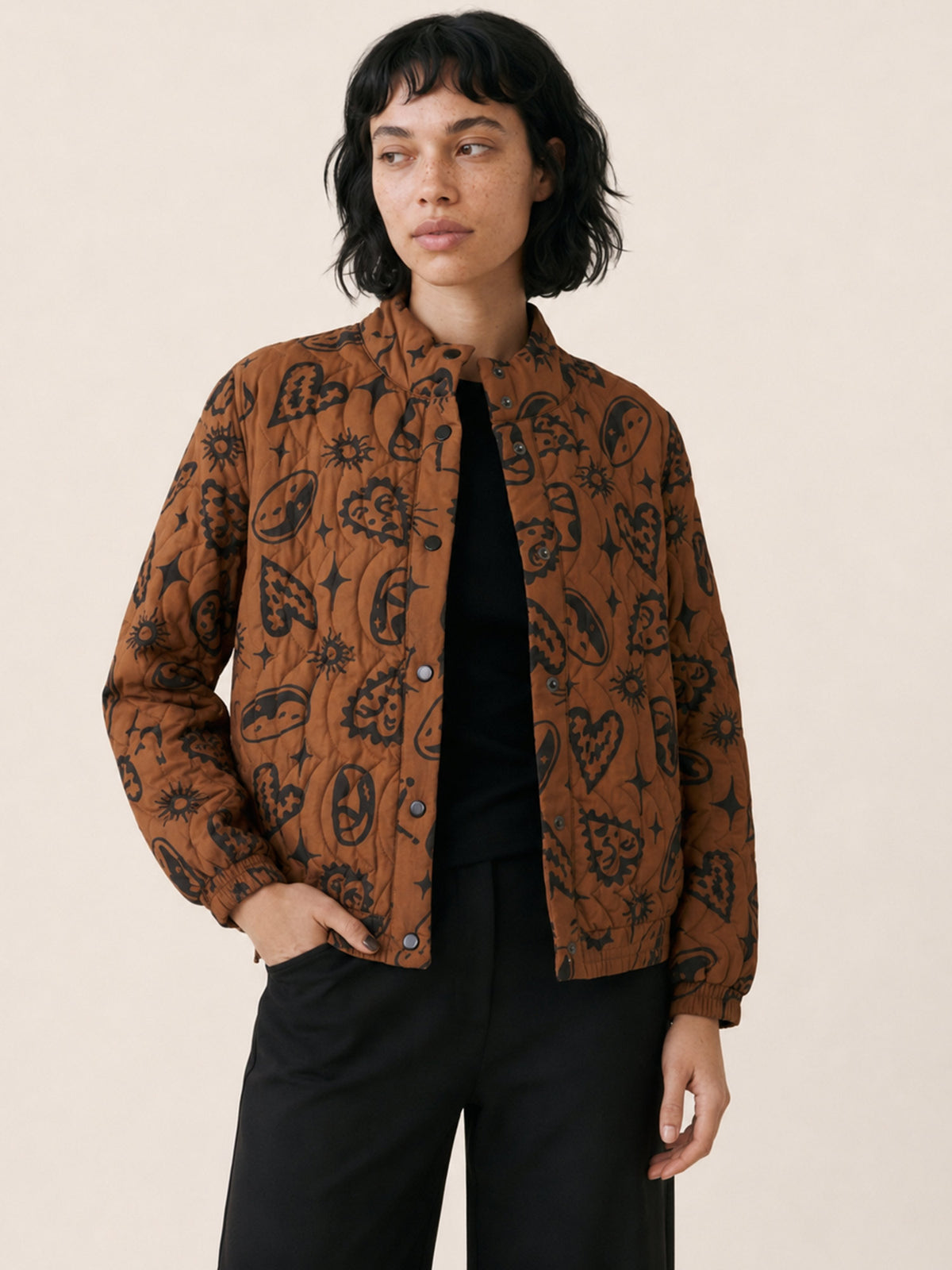 CHAQUETA BROWN HEARTS