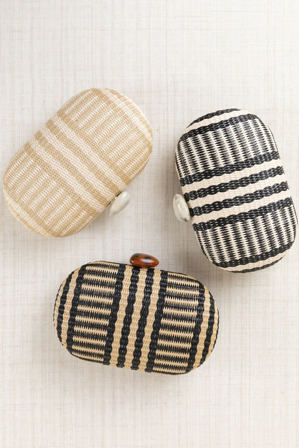 BOLSO CLUTCH RAFIA OVAL