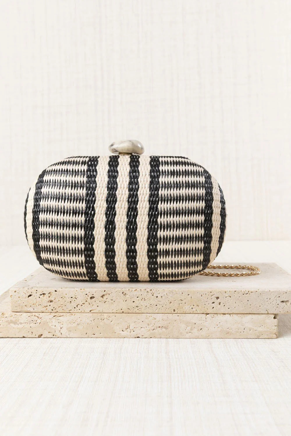 BOLSO CLUTCH RAFIA OVAL