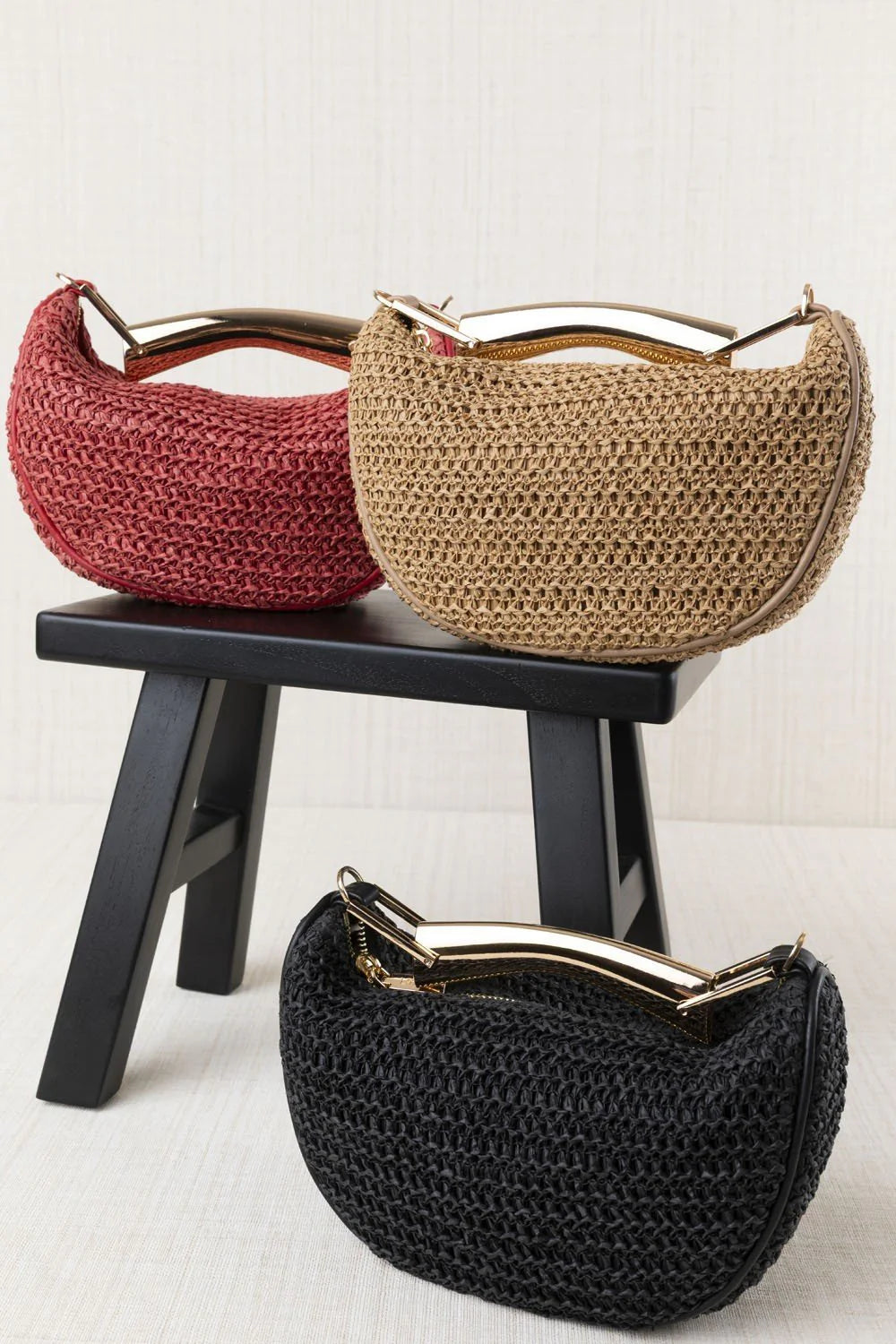 BOLSO RAFIA MEDIALUNA