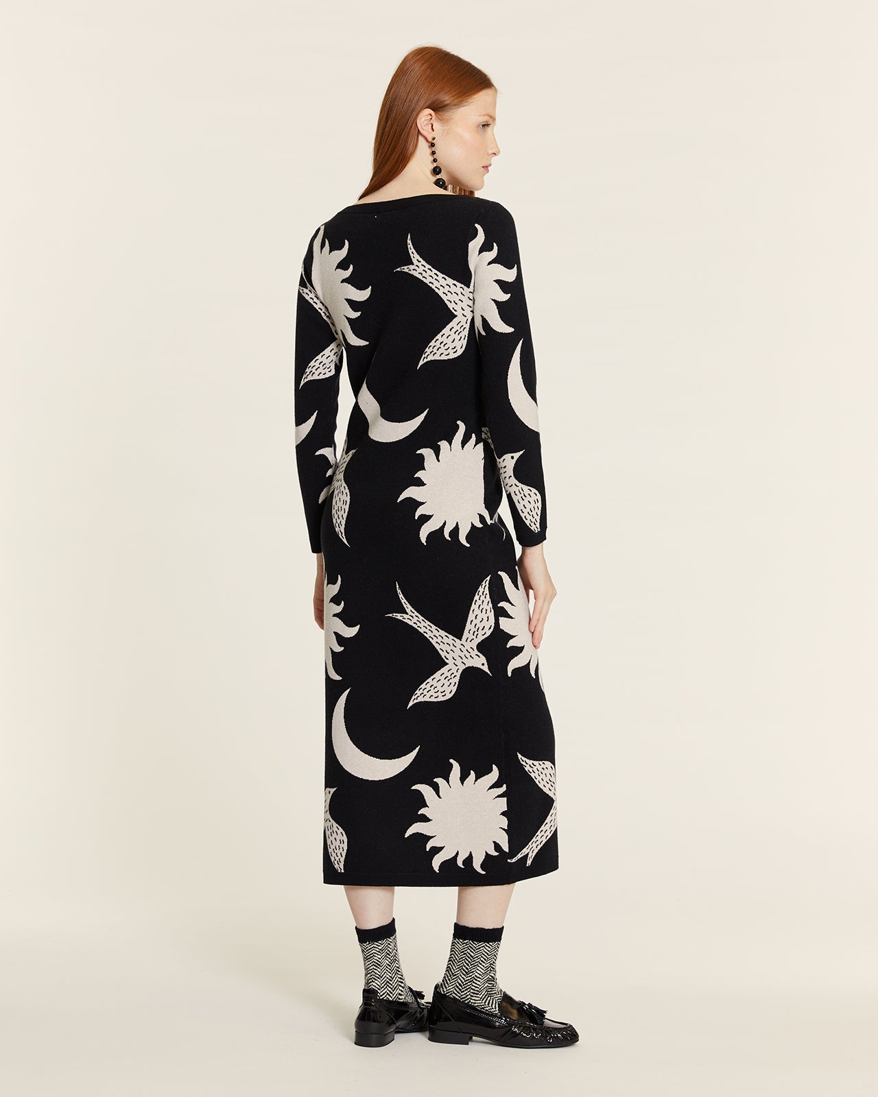 MAXIVESTIDO BORDADO CISNES