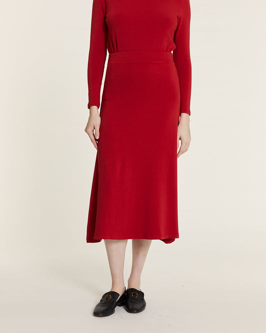 FALDA MIDI EVASÉ ROJO