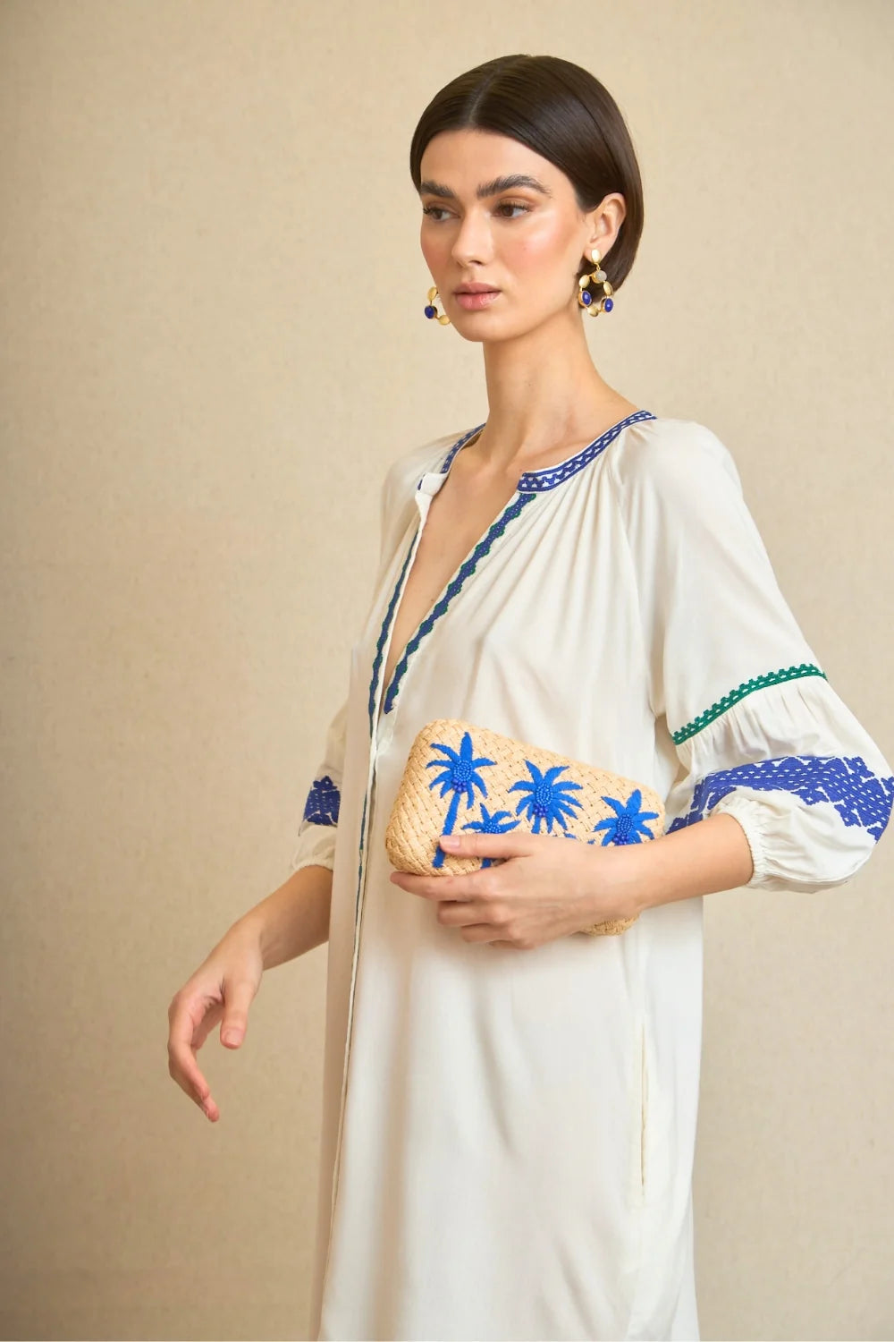 VESTIDO KURTA BORDADO ÉTNICO