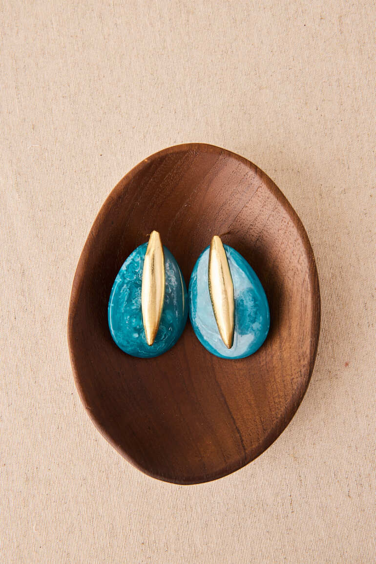 PENDIENTE LAGRIMA PIEDRA