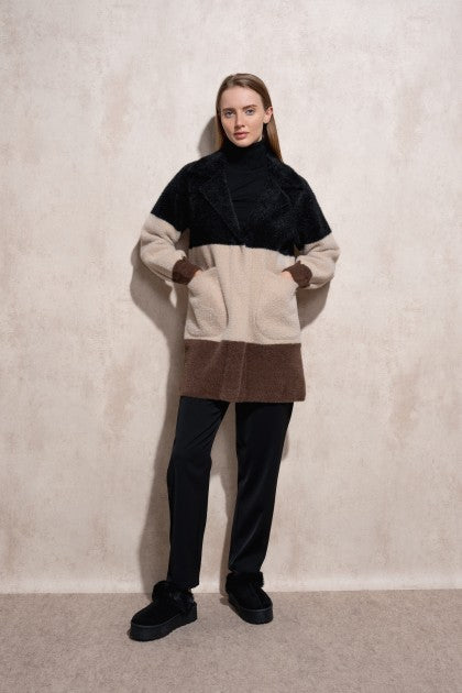 ABRIGO PIEL MULTICOLOR