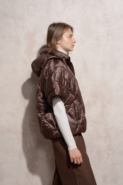 CHAQUETA ACOLCHADA MARRON