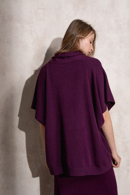 JERSEY PONCHO BERENJENA
