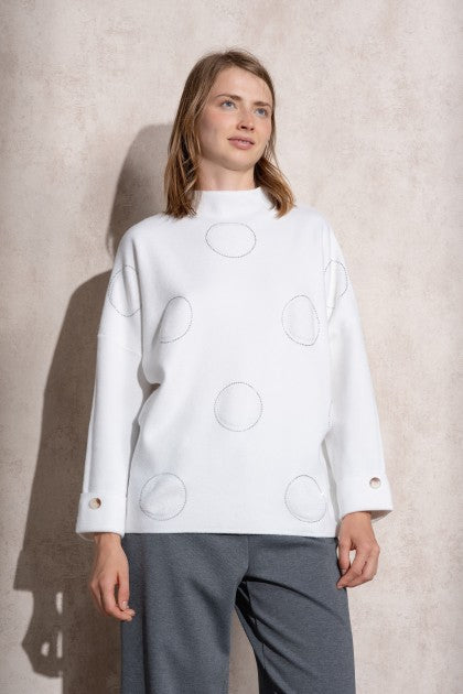 SUETER DE PUNTO CON BOTONES EN LOS PUÑOS