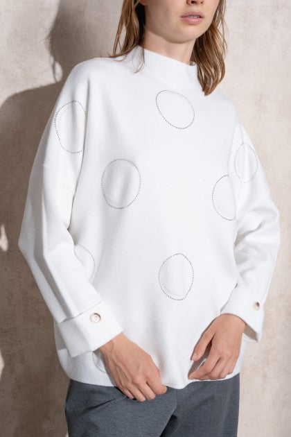 SUETER DE PUNTO CON BOTONES EN LOS PUÑOS