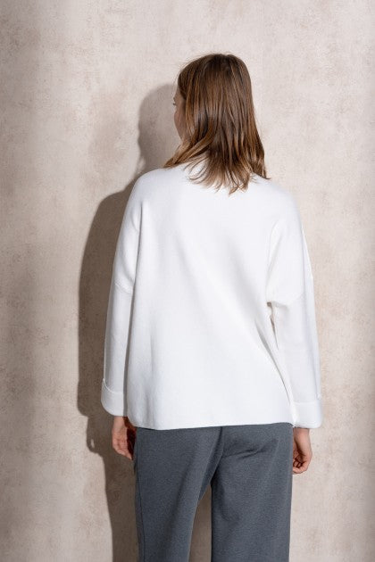 SUETER DE PUNTO CON BOTONES EN LOS PUÑOS