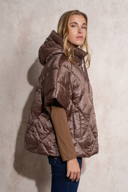 CHAQUETA ACOLCHADA MARRON