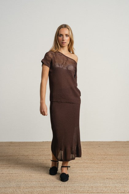 TOP DE PUNTO FINO MANGA MUERCIELAGO CON DETALLES